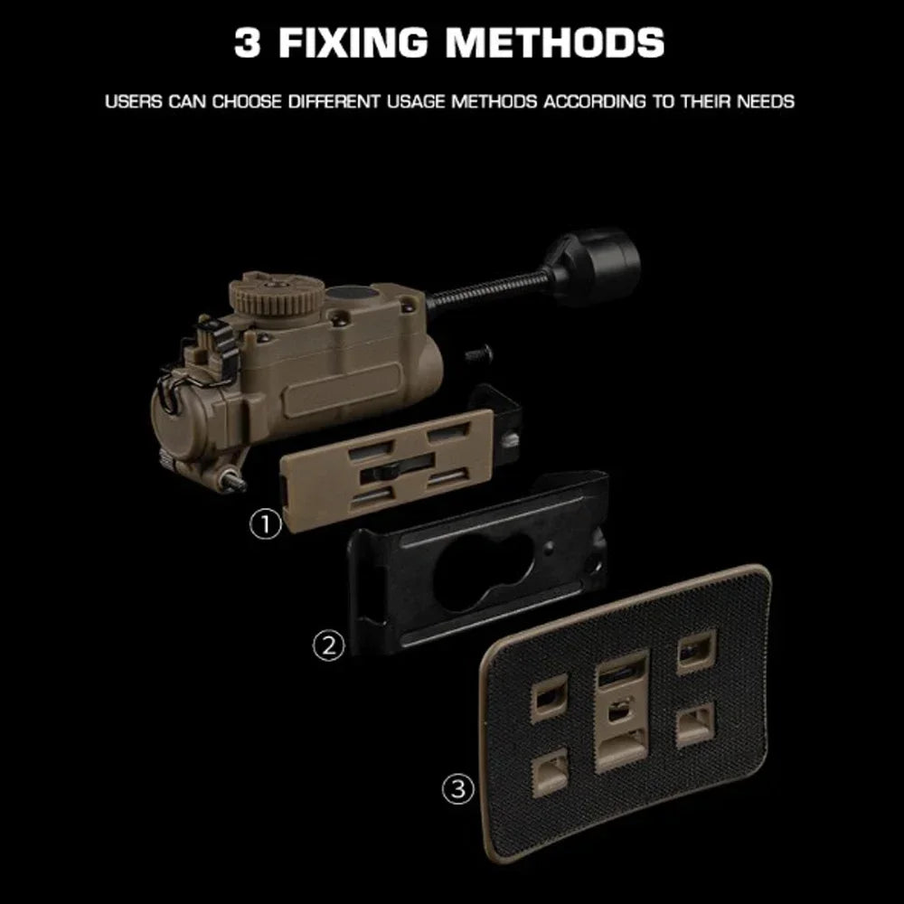 Tactical Helmet Lamp Head Lantern with Multi-color IR Light for Weapon Lights and Emergency Signal Outdoor Hunting Camping