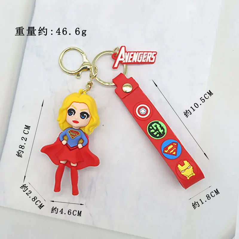Fashion Cartoon Keychain Cute Gilr Fantasy Key Chain Women Bag Pendant Ornaments Girlfriends Car Keyring Gifts Accessories