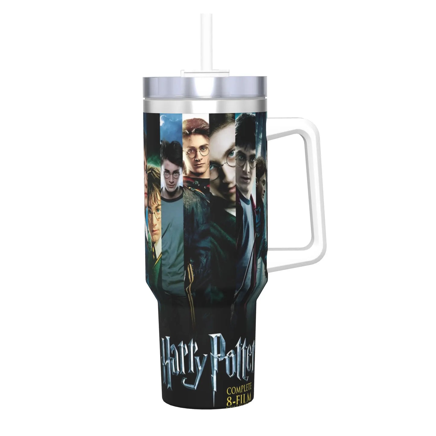 H-HARRY Movie Car Mugs With Straws  P-POTTER Travel Cold and Hot Water Bottle Portable Large Capacity Coffee Mug