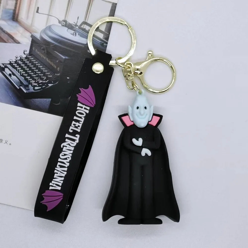 Hotels Transylvania Kids Cartoon Cute Keychain Children Anime Keyring Fashion Jewelry PVC Key Chain Casual Accessories Xmas Gift