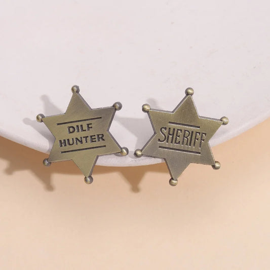 Star Sheriff Dilf Hunter Enamel Pin Lapel Jewelry Badge Metal Cartoon Accessories Backpack Hat Wholesale Gifts