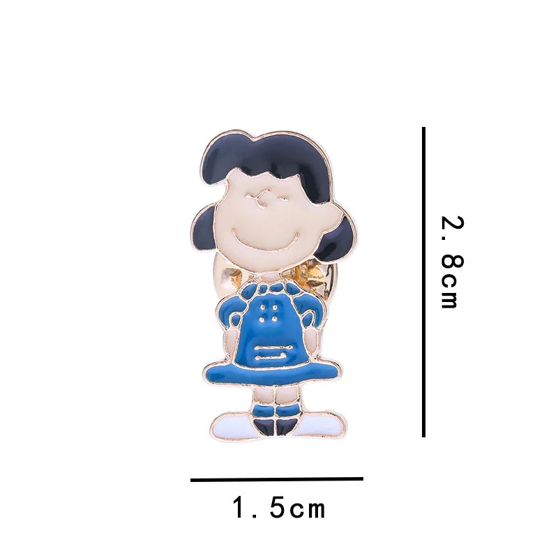 Snoopy Brooch Cartoon Animation Enamel Pin Cartoon Animal Pines Lapel Pins Badge on Backpack Clothing Accessories Bag Decor Gift