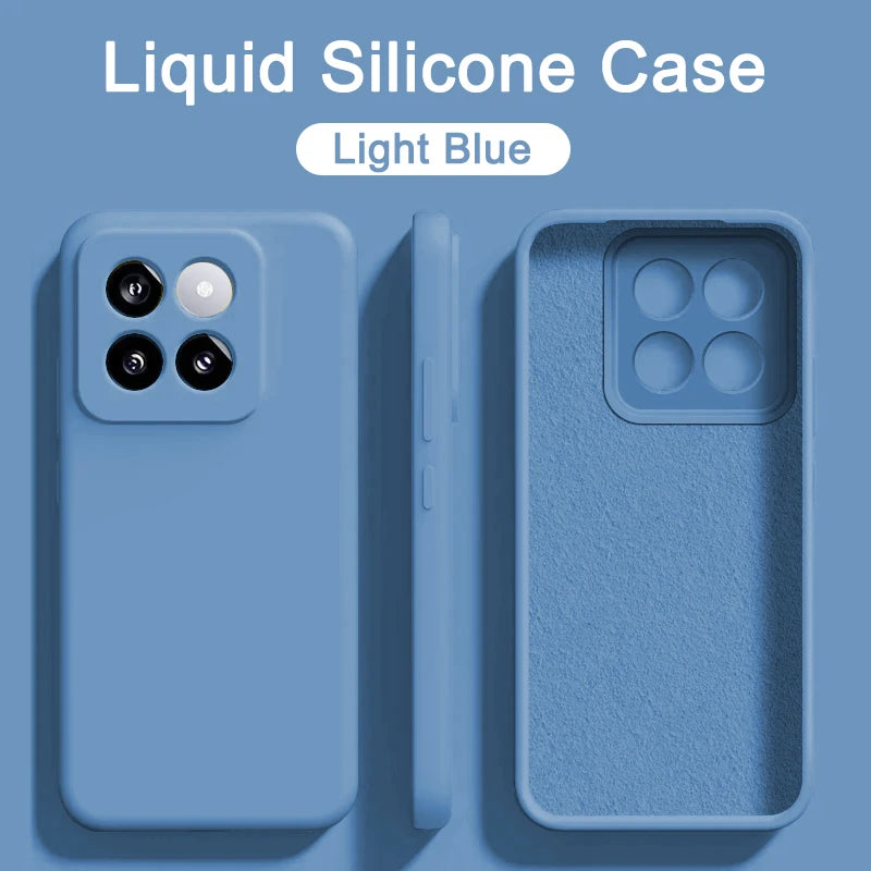Original Liquid Silicone Phone Case for Xiaomi Mi 13 14 11T 12T 13T Pro Cases Mi 13 12 12S 11 14 Pro Ultra Lite 12X Back Cover