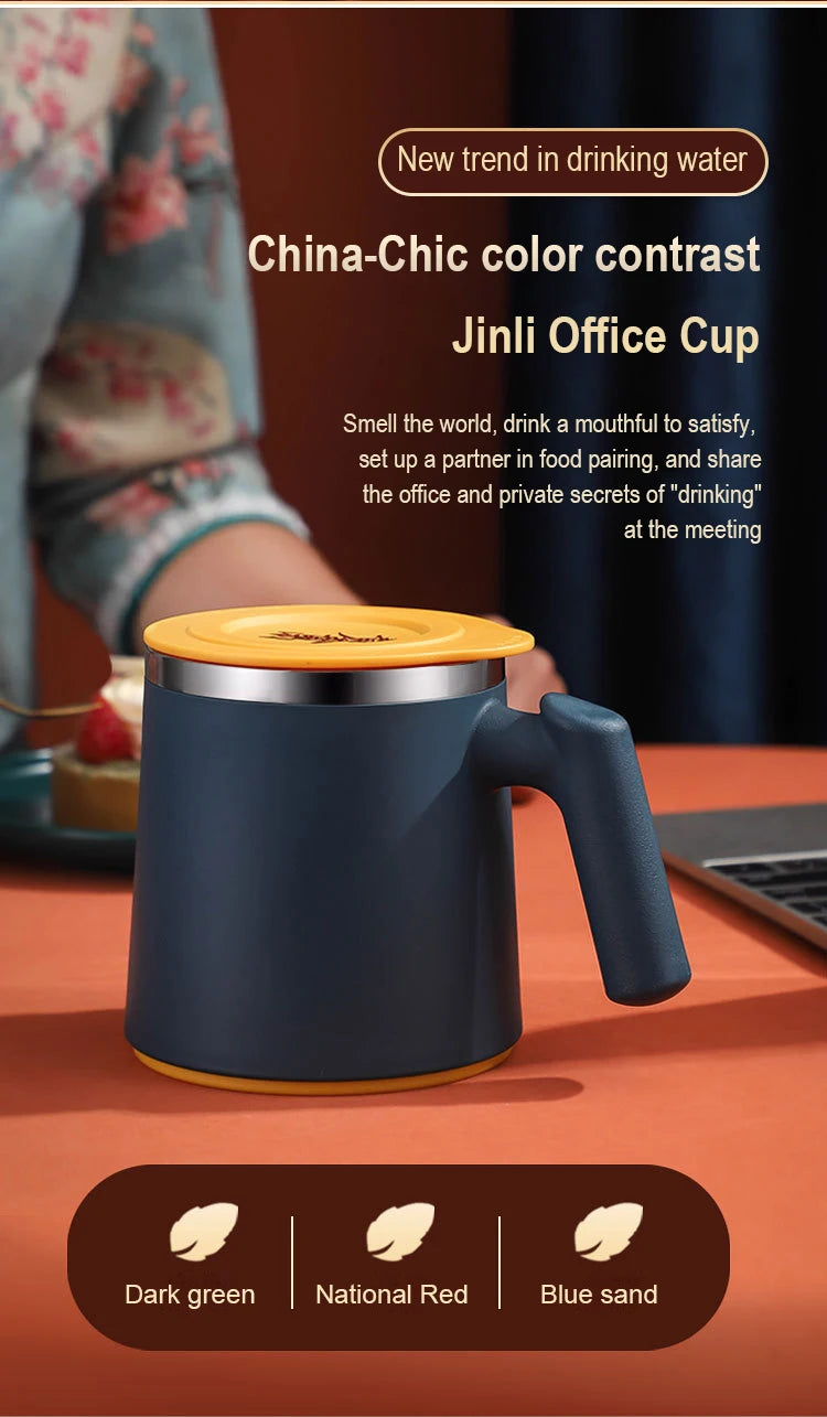 304 Stainless Steel Mug HighValue Coffee Mug Portable Office Heat Insulated Student Water Cup Stainless Steel Cup Insulation