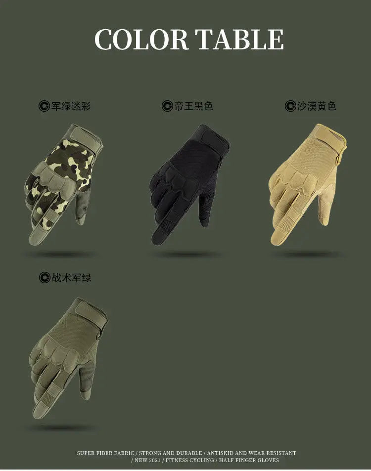 Tactical Gloves Touchscreen Sports Fitness Hunting Full Finger Hiking Gloves Protective Gear Special Gloves