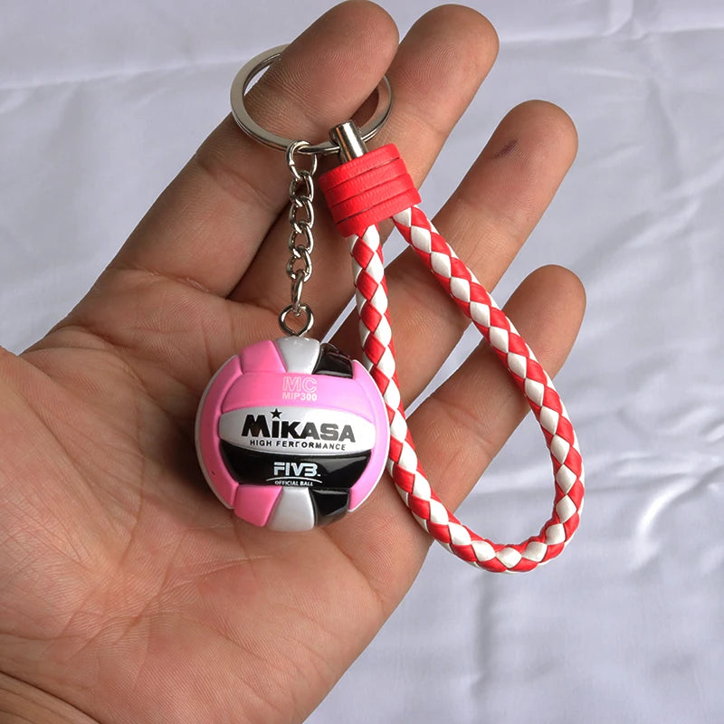 1pcs PVC  Volleyball Keychain Ornaments Business Volleyball Men Women Gifts Beach Ball Sport Key Chain  jewelry gift