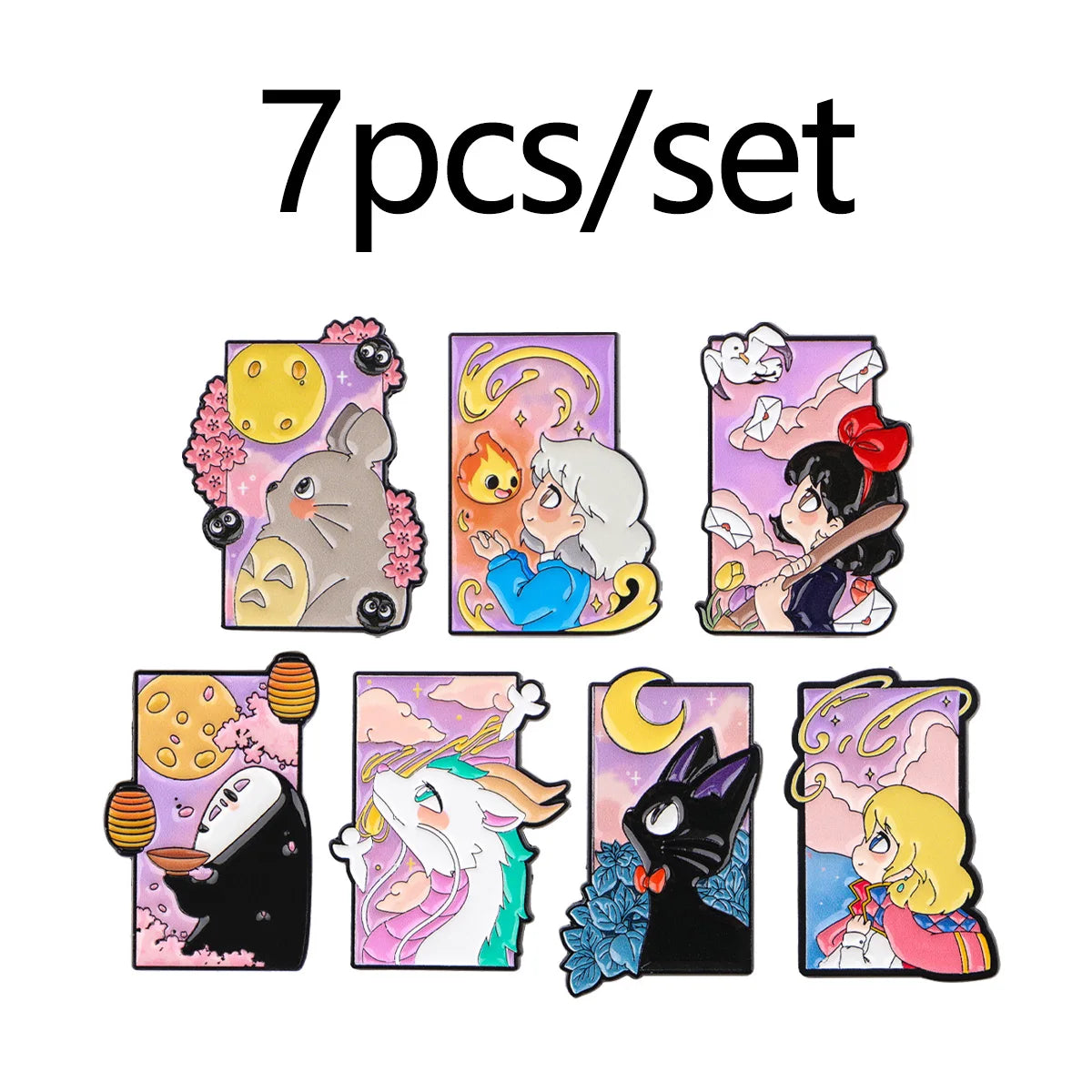 Japanese Anime Movie Enamel Pins Cartoon Girls Cats Brooch Lapel Pin Badge on Backpack Clothing Accessories Fashion Jewelry Gift