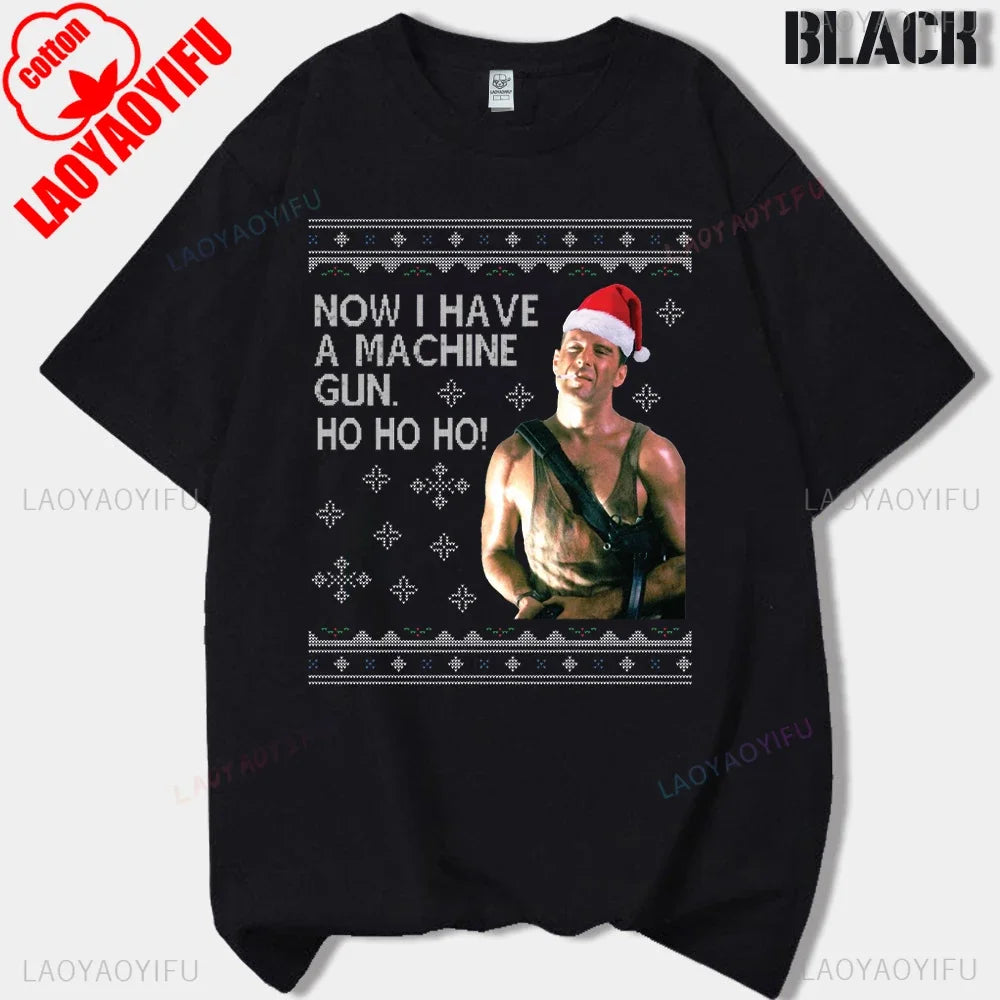 Film Tshirt Die Hard Movie Christmas Party 1988 Bruce Willis Man Vintage TShirt Male 90s Retro T Shirt Men Clothing Ropa Hombre
