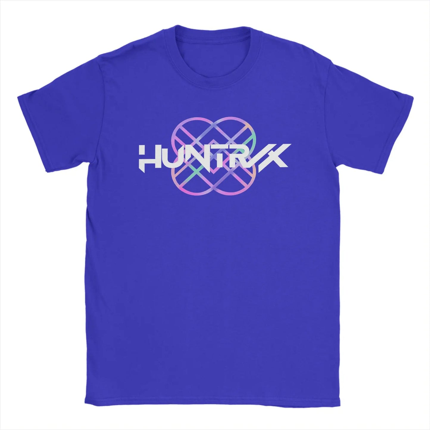 HUNTRX HUNTRIX Logo KPop Demon Hunters Men's T Shirt  Fashion Tees Short Sleeve Crewneck T-Shirts 100% Cotton Big Size Clothing