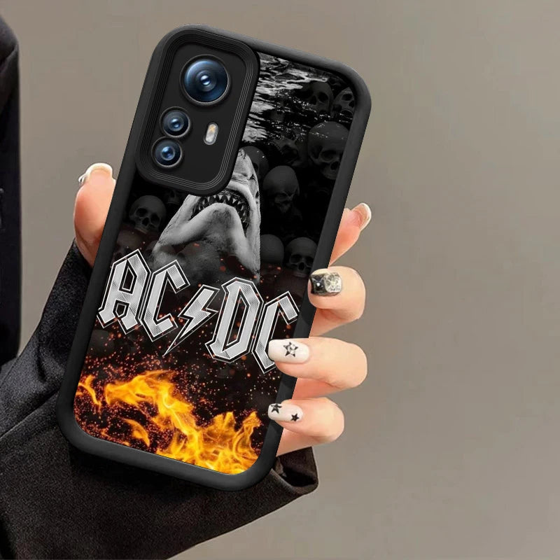 Rock Band A-Ac Music D-Dc Phone Case For Xiaomi 11 12 13 Lite 12T 13T 14T Pro Redmi A1 A2 Plus A3 9A 9C 9T 10C 12C 13C 5G 14C