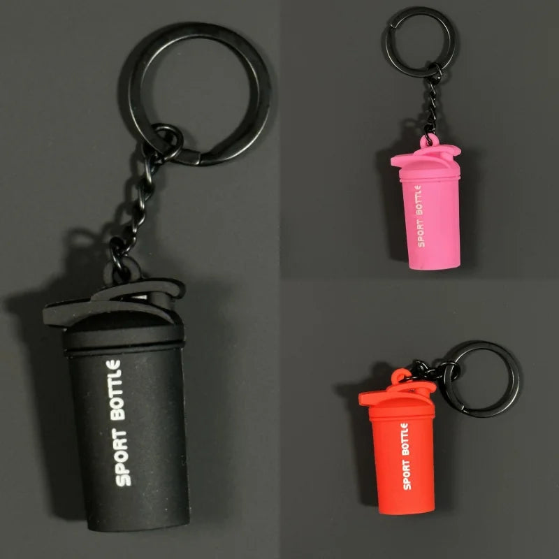 New Mini Shaker Cup Keyring for Gym Lover Shaker Bottle Keychain 7 Color Silicone Gym Gifts Sport Water Bottle Bag Charm