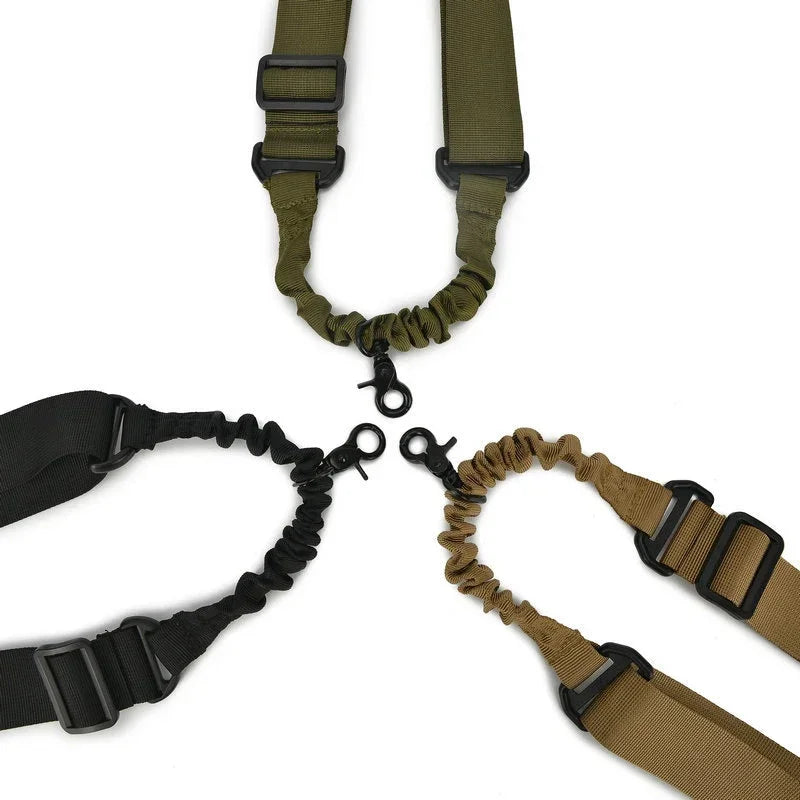 Tactical 1 One Single Point Bungee Rifle Gun Sling Strap Airsoft Military Hunting Universal Strap Heavy Duty Rifle Accessories