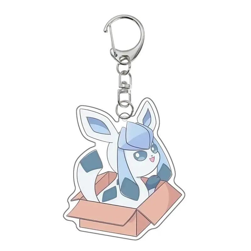 Pokemon Keychain Espeon Umbreon Glaceon Eevee Sylveon Jolteon Vaporeon Leafeon Anime Cartoon Cute Key Chain Pendant Gift