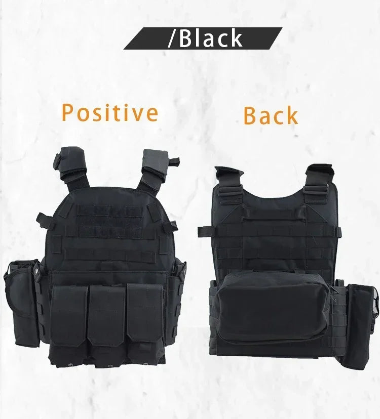 6094 Military Tactical Vest Body Armor Combat Army CS Gear Hunting Plate Carrier Airsoft Accessories Wargame Pouch Molle Vest