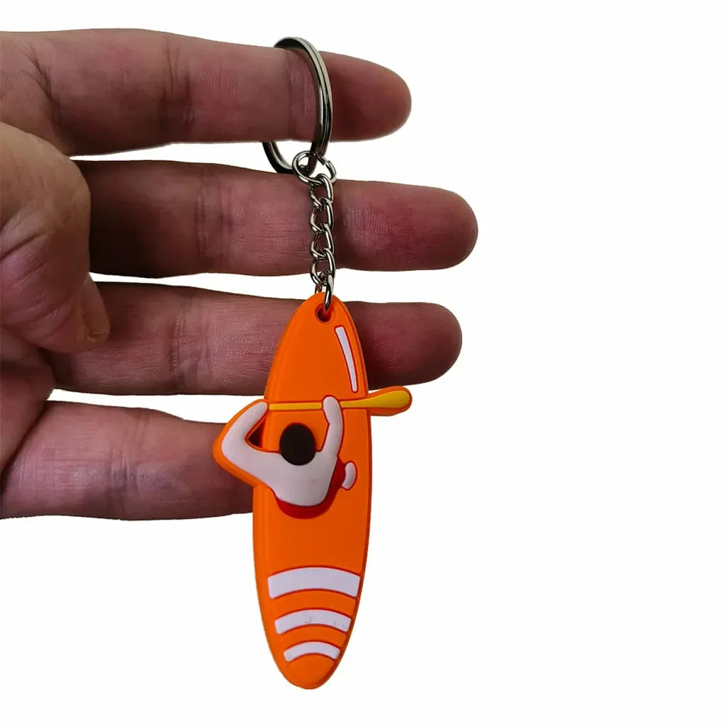 Surfboard Keychains PVC Backpack Keychain Purse Luggage Lover Keyring Birthday Gift Bag Innovative Party Favors Key Holder