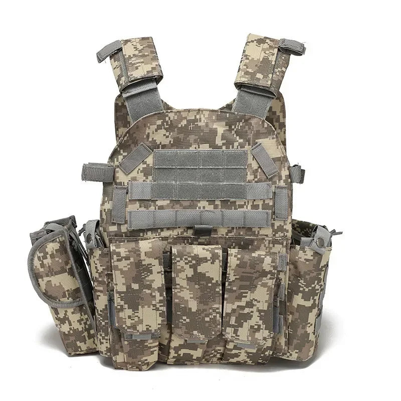 6094 Military Tactical Vest Body Armor Combat Army CS Gear Hunting Plate Carrier Airsoft Accessories Wargame Pouch Molle Vest