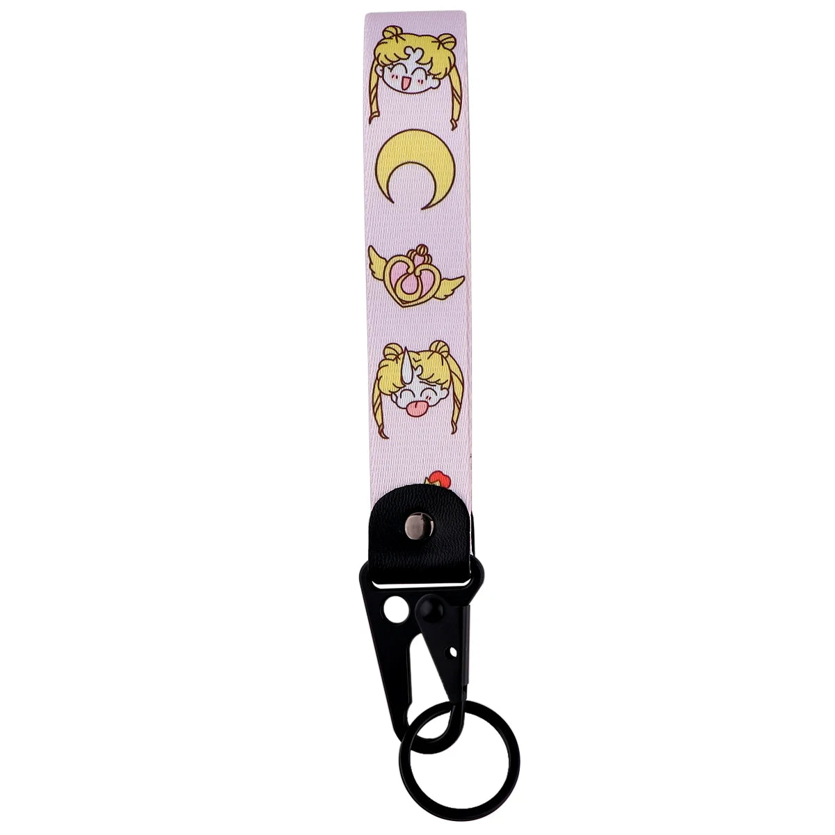 Kawaii Anime Keychain Straps Rope Cute Lanyard Bracelet for Keys Wrist Strap Short Lanyard Pendant Key Chain