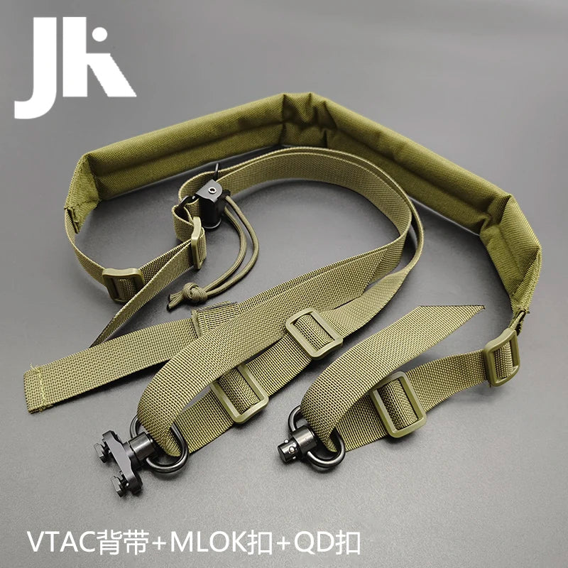 Tactical VTAC Rifle 2 Dot Quick Adjustable Shoulder Strap Outdoors Hunting Equipment With MLOK Mount Button Sling Set