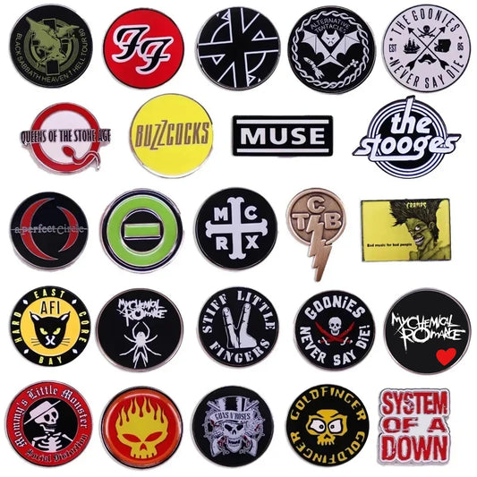 Pop Rock Band Pin Music Album Song Lyrics Brooch Punk Badge Fan Friend Collection Medal Clothing Accessories Wholesale