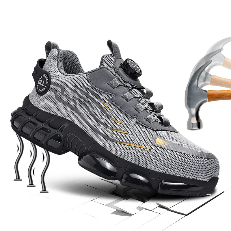 Men's Military Tactical Boots Army Boots Men Side Zipper Military Boots Men Anti-Slip Ankle Boots Work Safety Shoes Hiking Shoe