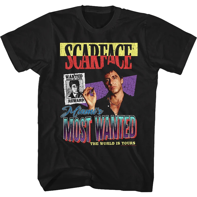 Scarface Tony MontanaT-Shirt Movie Joint Scarface Pacino Men's T-Shirt Comfortable and Breathable Y2K