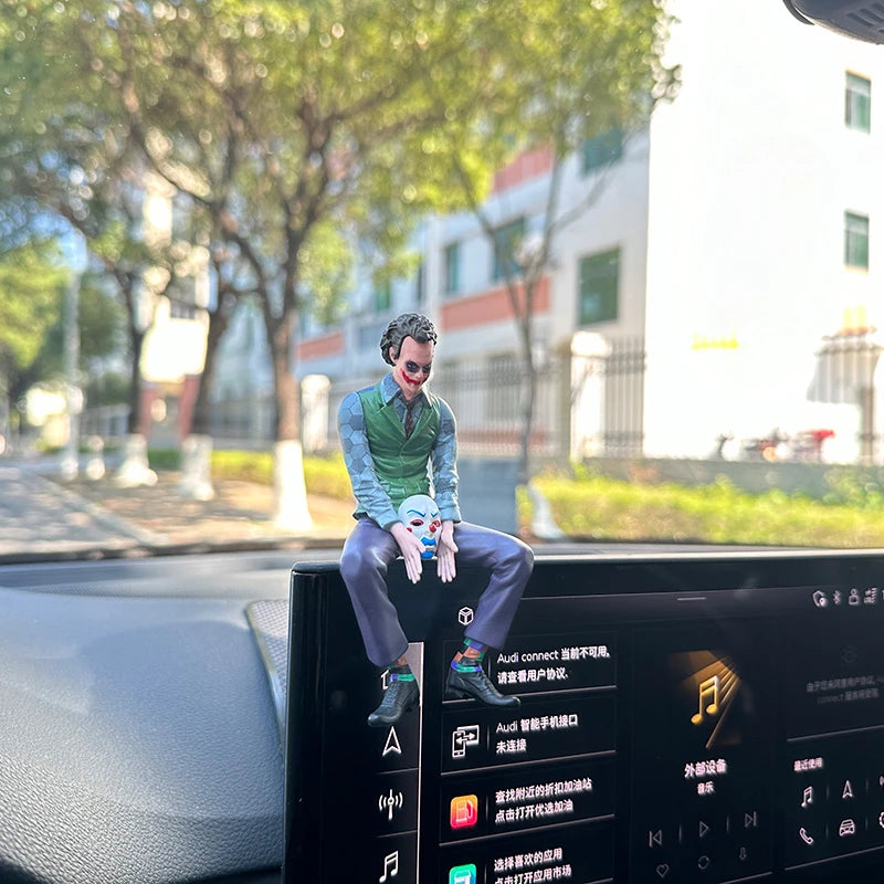 Cartoon joker Handmade Boutique Large Decoration Desktop Scene Model Mask Sitting Posture Gifts Room Car decoration