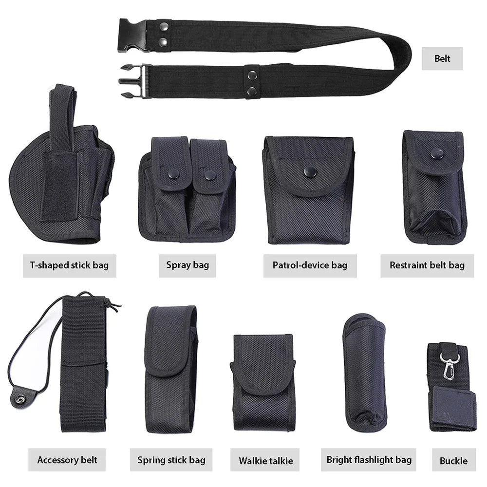Police Tactical Belt Security Guard Belt, Versatile Military Modular Equipment System Molded Duty Belt Set for Law Enforcement