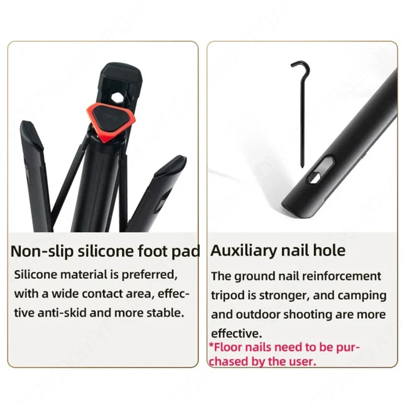 2024 Original New Xiaomi Mijia Zoom Ground Selfie Stick Bluetooth Remote Control Portable Multi-Functional Tripod