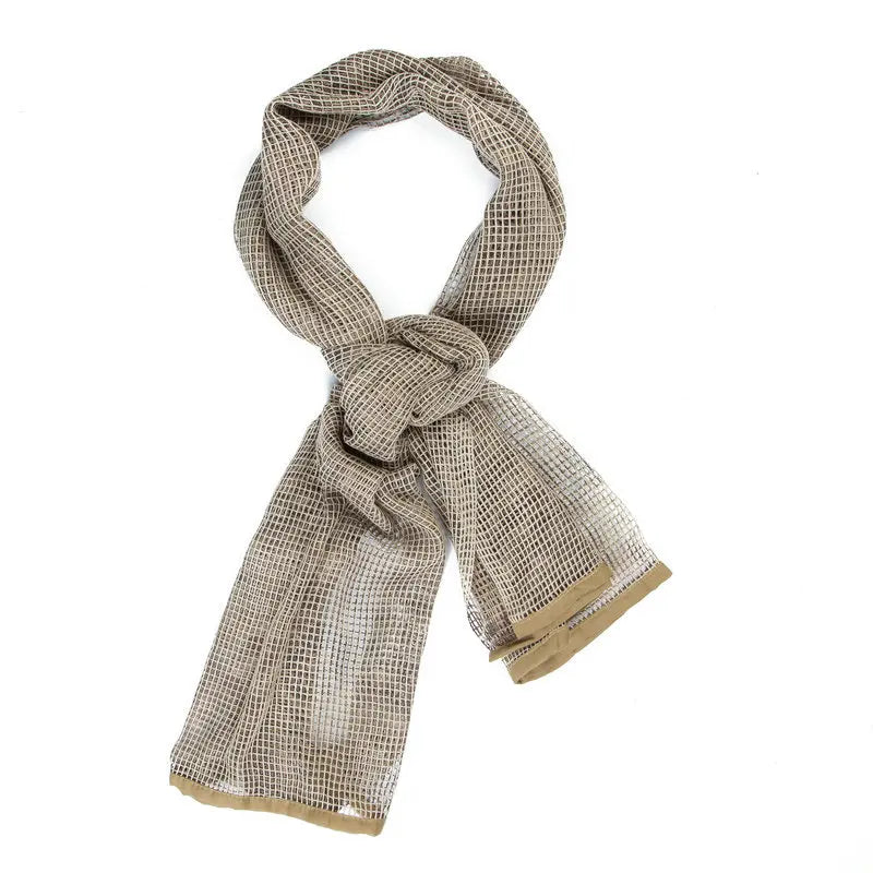 Tactical Mesh Breathbale Scarf Sniper Face Veil Camo Airsoft Hunting Cycling Hiking Neckerchief Mask Camouflage Outdoor Scarf