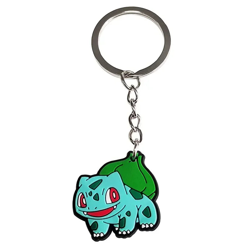 Cartoon Pokemon Pikachu Keychain Silicone Funny Keyring Bag Pendant Couple Car Keyholder Creative Bag Charm Accessories Gift