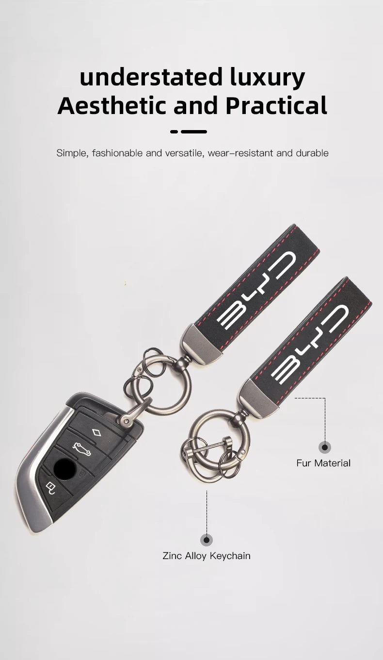 BYD Emblem Key Ring Car Keychain Custom Gift For E3 E9 S8 E6 Tang F3 Song F3R Qing Atto 3 E2 E1 Yuan I3 S7 G3 M6 L3 D1 S6 F0 E5