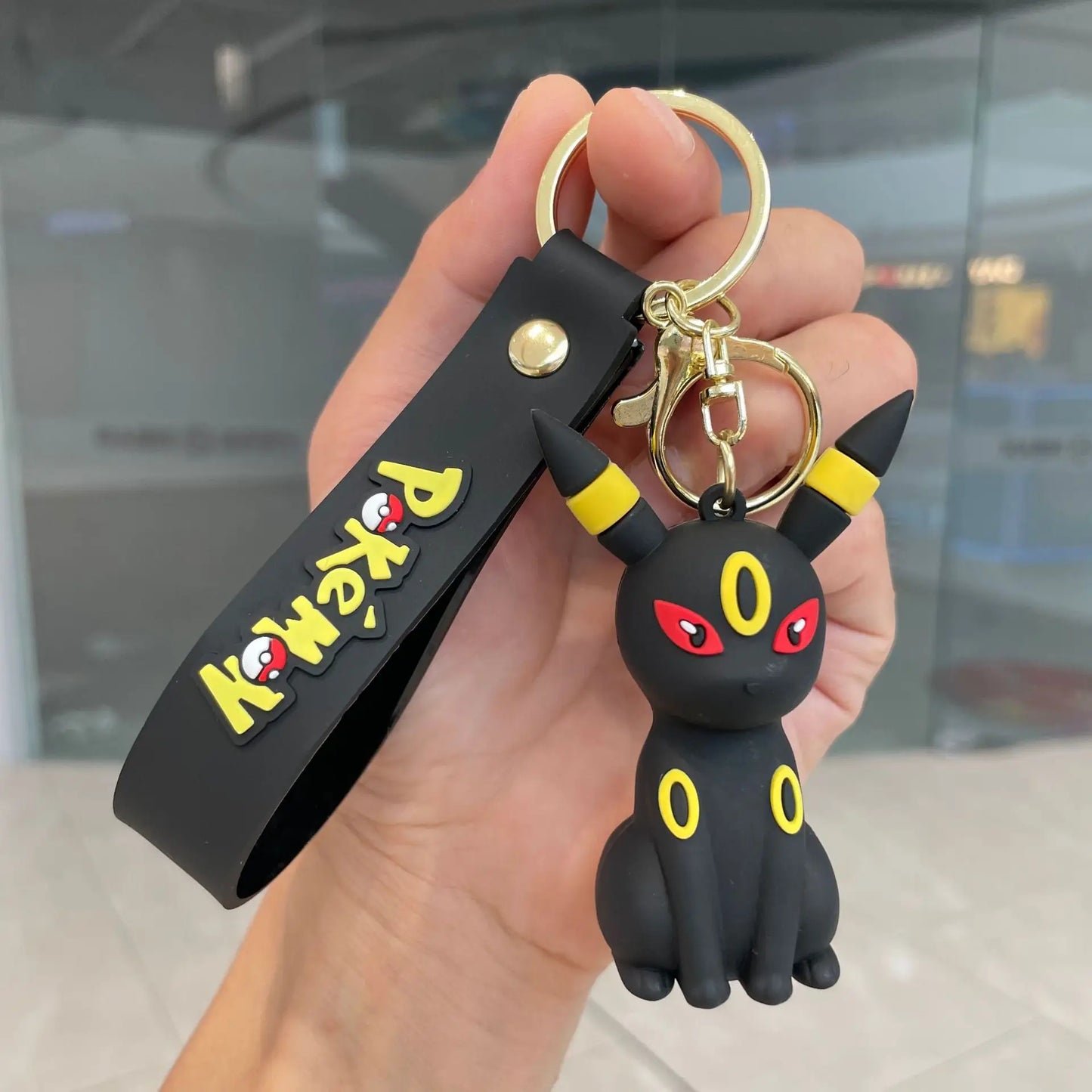 Pokemon Keychain Toys Cute Sylveon Vaporeon Leafeon Espeon Umbreon Kawaii Cartoon Anime PVC Bag Pendant Doll Kids Birthday Gift