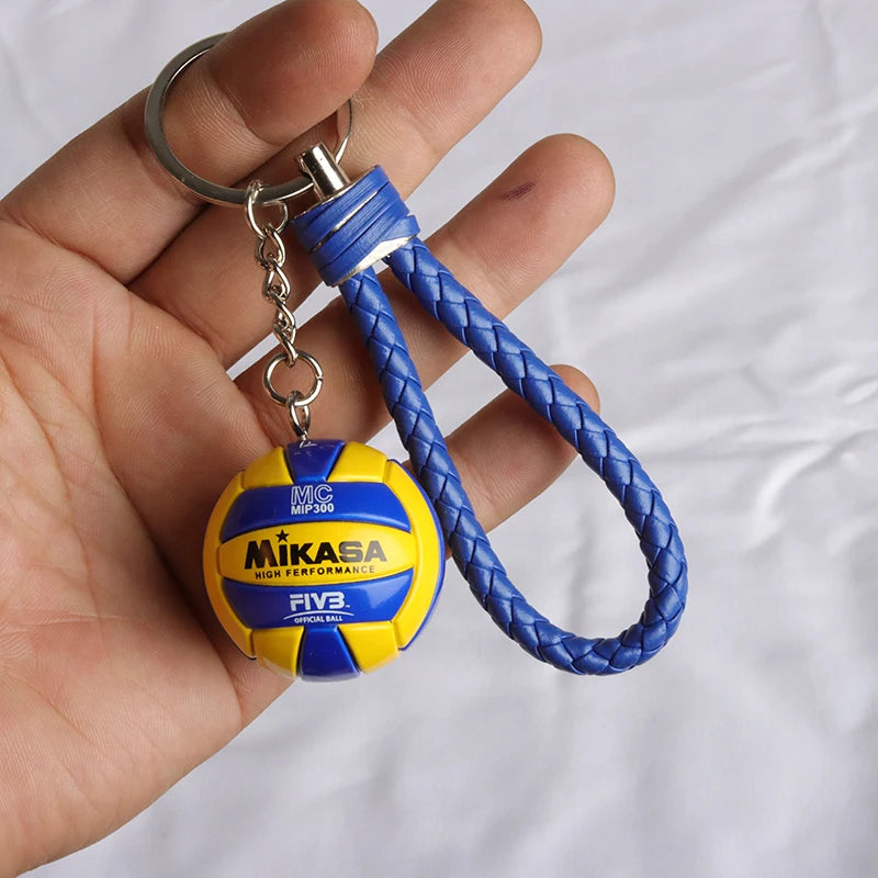 1pcs PVC  Volleyball Keychain Ornaments Business Volleyball Men Women Gifts Beach Ball Sport Key Chain  jewelry gift