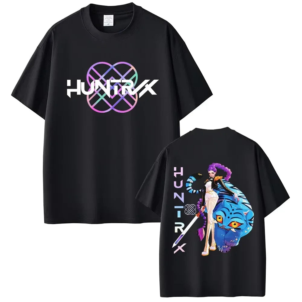 Movie KPop Demon Hunters T-shirt Rumi Mira Zoey T Shirts Saja Boys Tshirt Derpy Tiger T-shirts Men Women Fashion Casual T Shirt