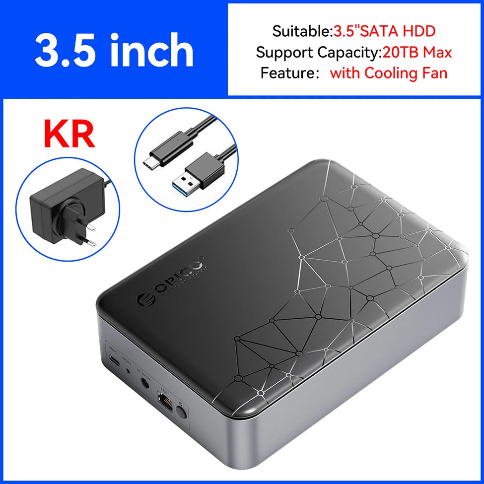 ORICO Private Cloud Nas Network Storage Server Personal Home Automatic Backup 2.5/3.5"SATA HDD Case External Hard Disk Enclosure