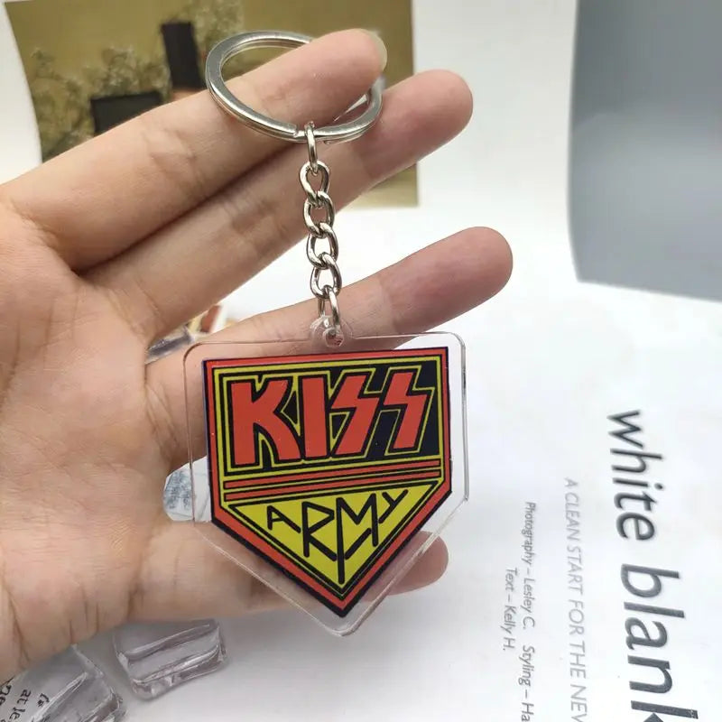 Pop Rock Band Keychain Classic Music Acrylic Keychain Fans Friends Women Men Car Pendant Accessories Gift