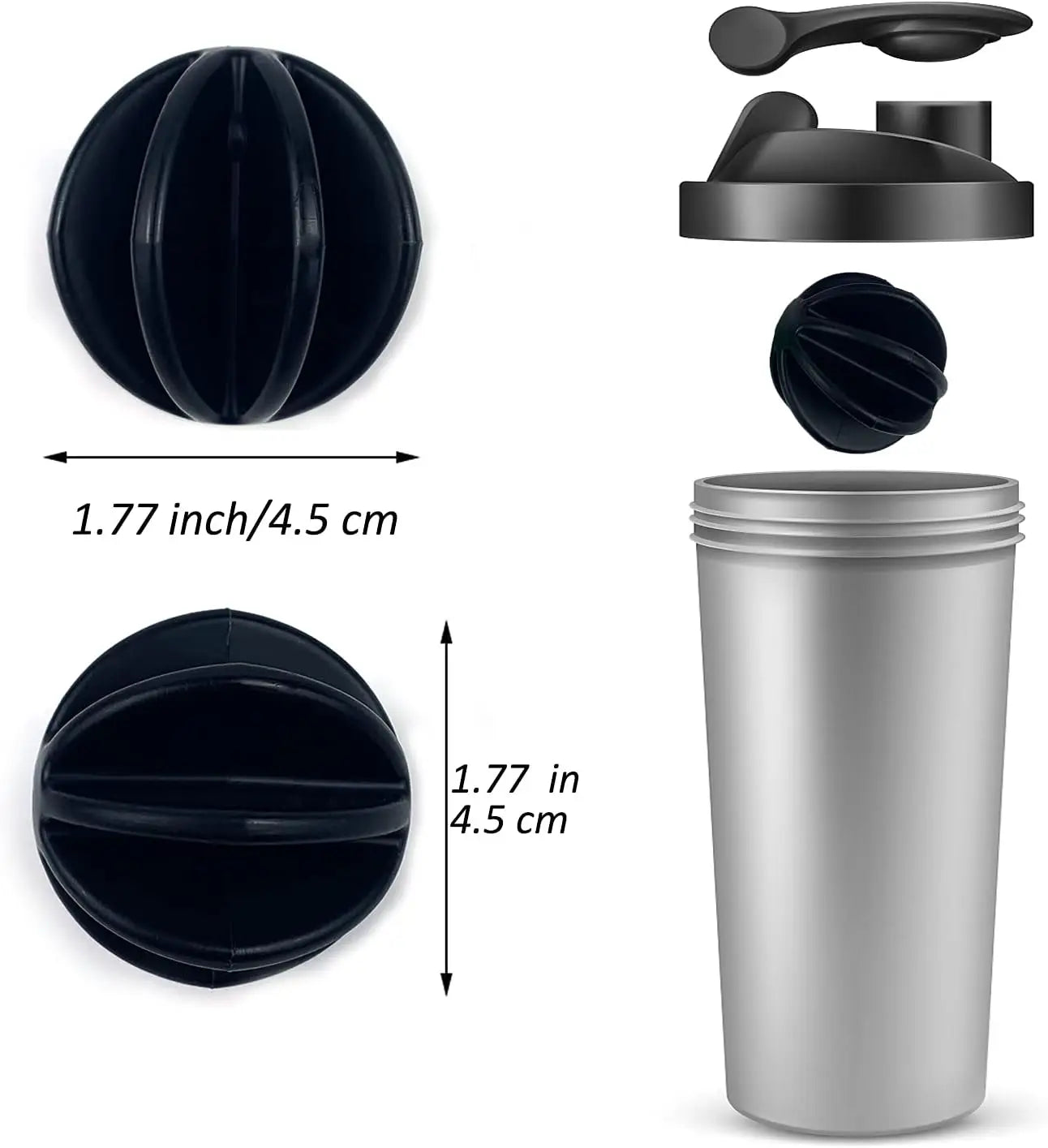 Shaker Balls 4 Pcs Protein Shaker Ball Plastic Blender Ball Replacement Shaker Ball for Shaker,Drinking Bottle Cup