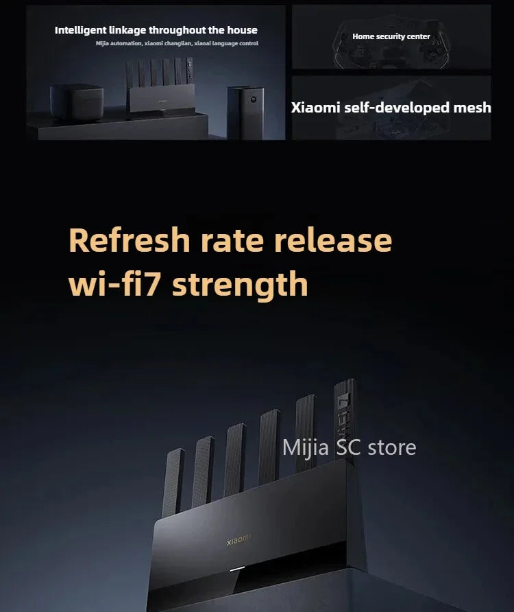 Xiaomi Mijia Router BE6500 WiFi 7 6500M Full 2.5G Network Port 4-core Qualcomm Processor loT Smart Linkage Network Security Home