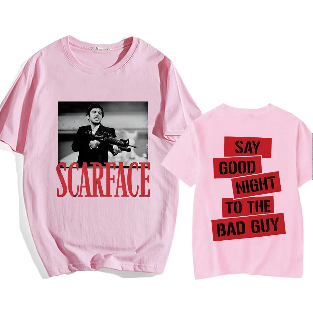 Movie Scarface T-shirts High Quality Cotton Men/Women Tee-shirt Streetwear Hip Hop Casual Harajuku Graphic Tshirt Film Print Tee
