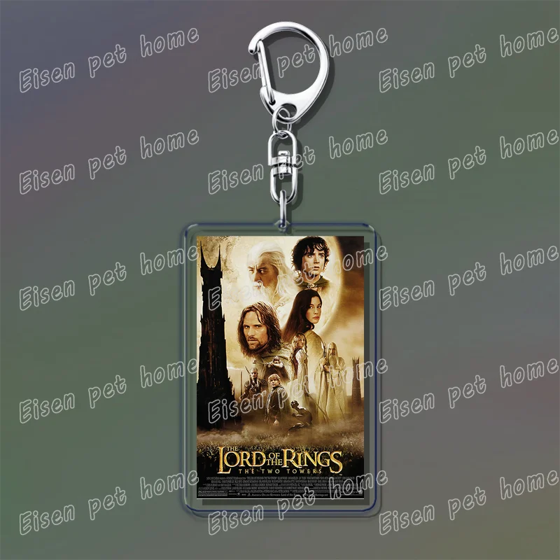 Popular Classic Movies Keychains for Accessories Bag Jaws Fight Club Avatar Films Pendant Key Chains Keyrings Jewelry Fans Gifts