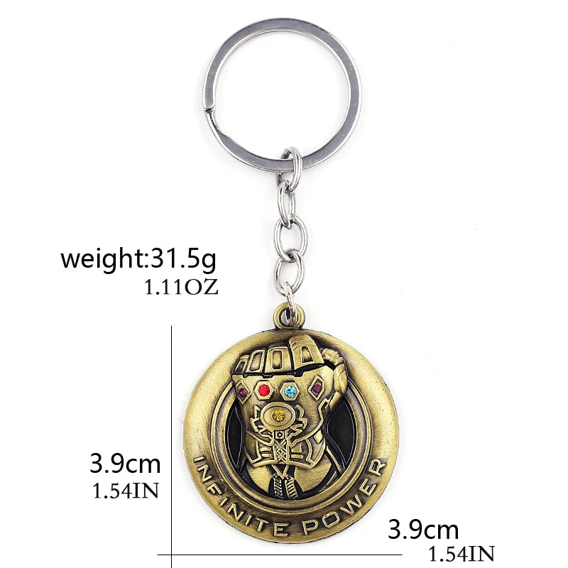 Marvel Superhero Metal Keychain for Bag, Avengers Pendant, Thor Hammer, Deadpool, Spiderman, Iron Man, Captain America Keyrings