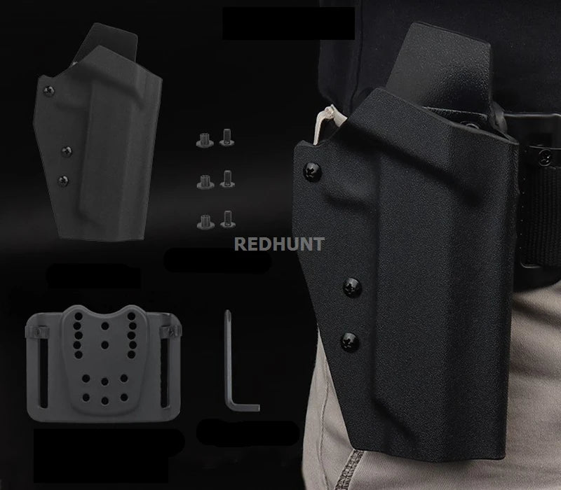 Hunting Gun Holster Kydex Pistol Case Light TLR-1 X400 X300 XC1 Bearing Waist Gun Bag for G17/19/19X/45/43/43X/20/29