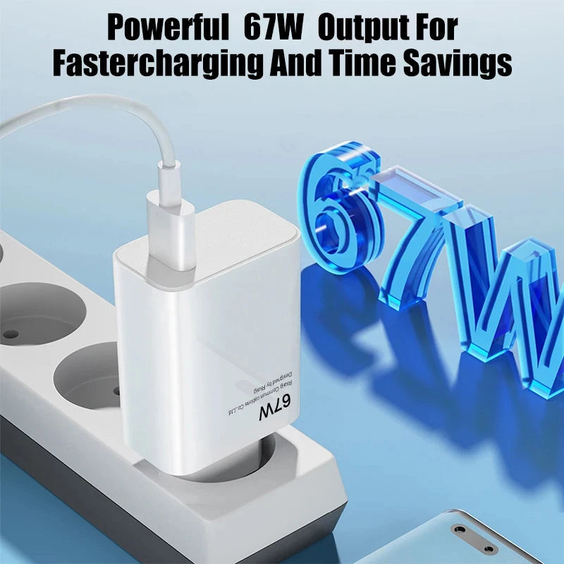 Xiaomi Original 67W USB Super Fast Charger Power Adapter For Mi 12 11 Poco X6 Redmi Note 13 12T Pro Turbo Charge Type C Cable