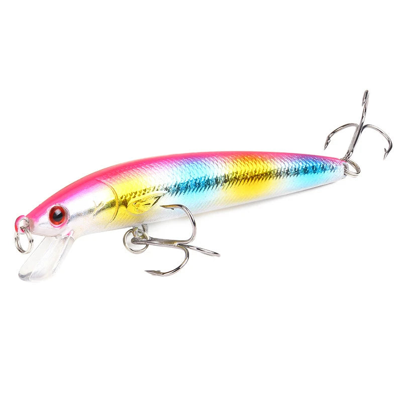 1Pc Minnow Fishing Lure Floating Hard Bait 10cm 9g Artificial Bait Sound Bead Wobbler Crankbait Carp Perch Pesca Fishing Tackle