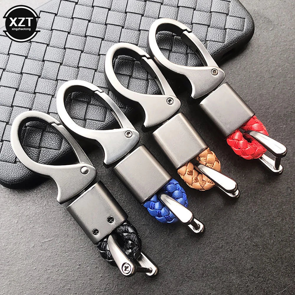 Car Key Holder Key Rings Key Chain Hand Woven Horseshoe Buckle Keychain Car Keyring Gift for Mercedes Keychain Accessories