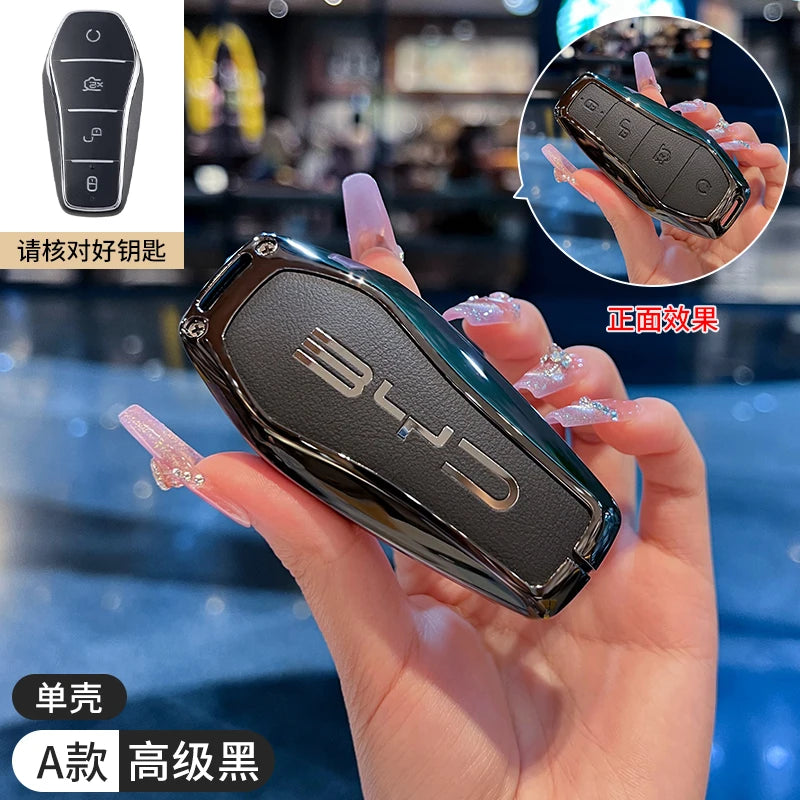 Car Accessories Key Case Holder Cover Buckle For BYD Atto 3 Han EV Dolphin Durable Second Song Pro Tang Dm QIn PLUS MAX Yuan