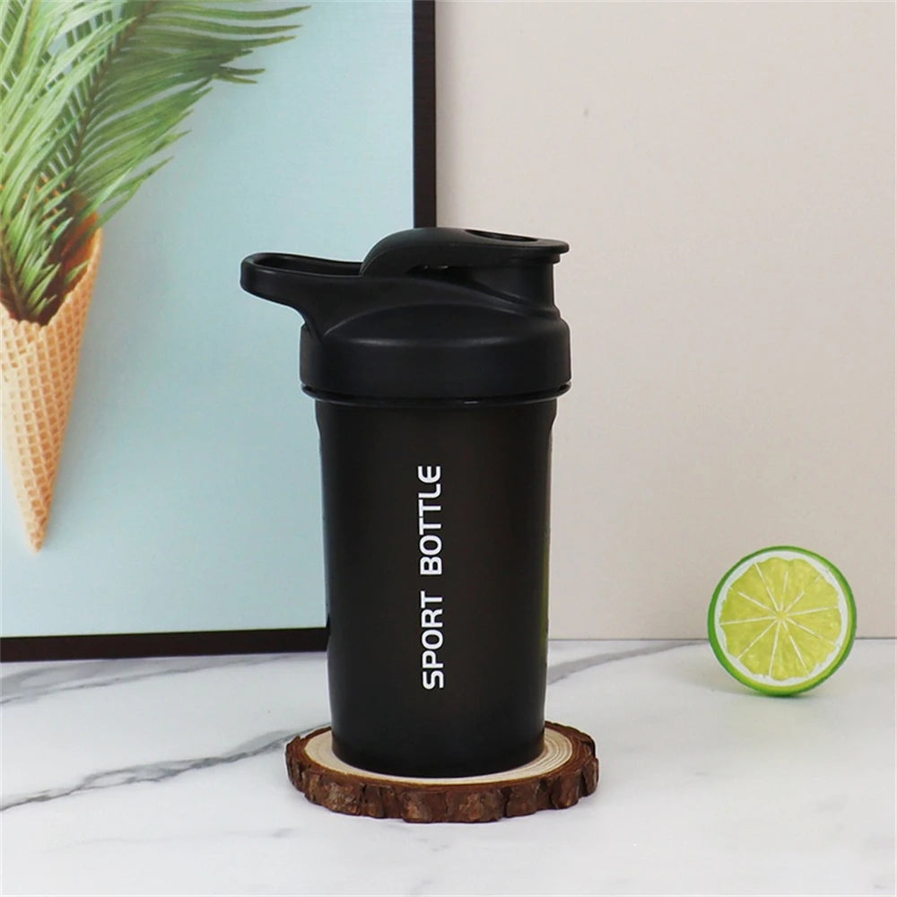 1pc Protein Powder Shaker Bottle 300ml Portable Mixing Cup  Leak Proof Water Bottle for Gym Outdoor Fitness Training Sport