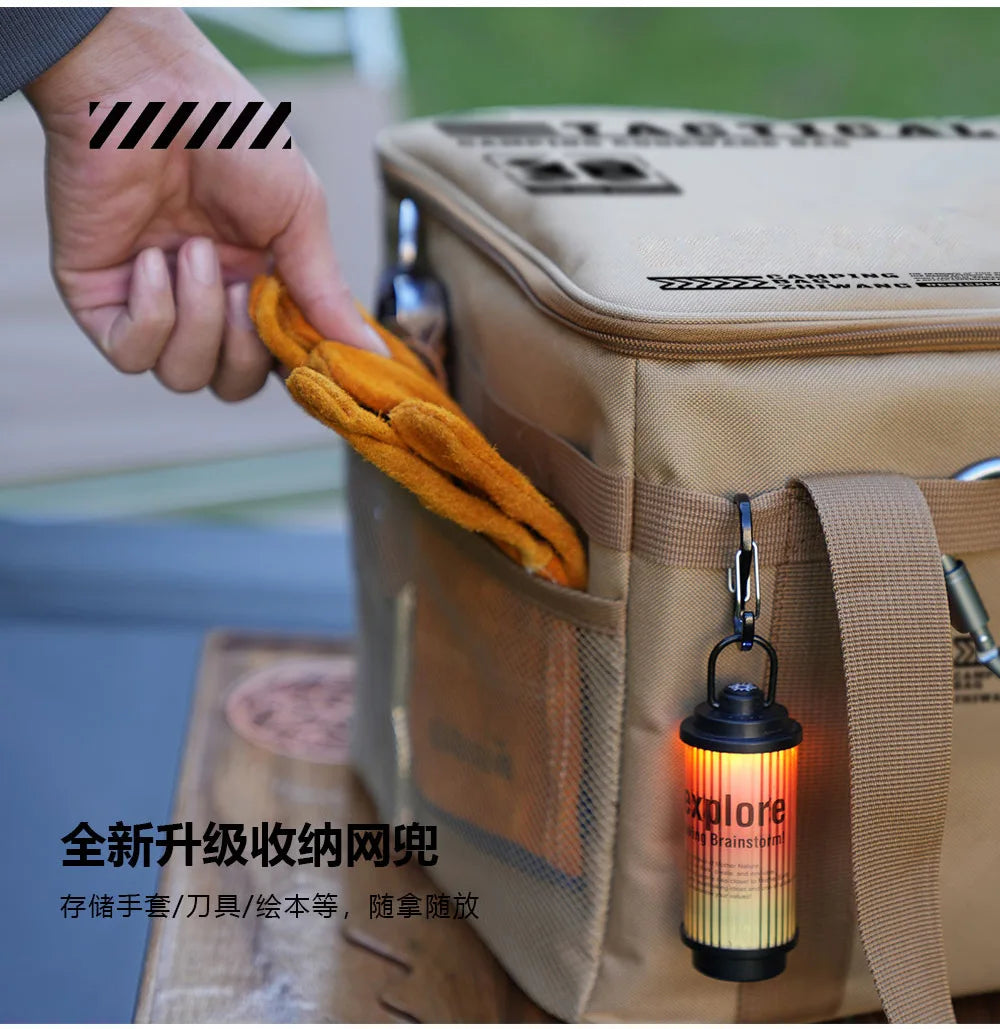 30-42L Tactical Camping Storage Bag - Insulated Folding Box for Picnic, Tableware & Field Equipment Waterproof