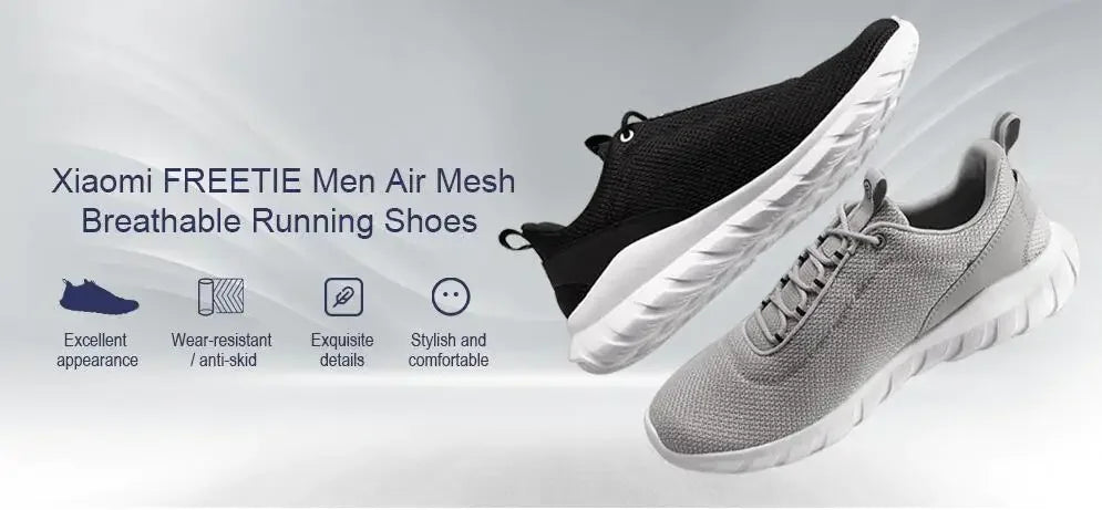 Original Xiaomi Mijia Freetie Light Weight Running Shoes Men's City Sneaker Air Mesh Breathable EVA Sole Casual Smart Shoes
