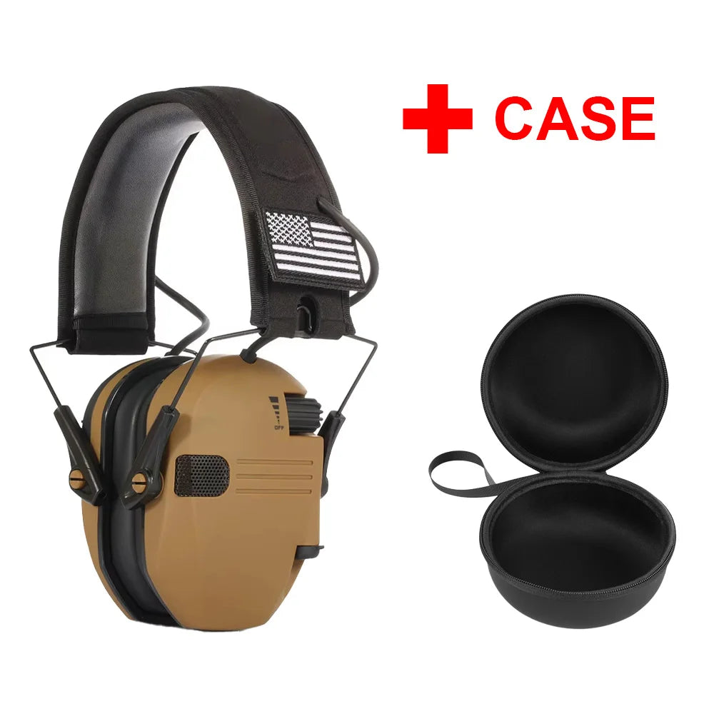 Active Hunting Tactical Earmuff with Case for Shooting Electronic Hearing protection Headset Noise Reduction hunting headphone